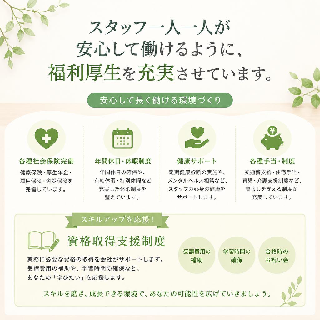 充実した福利厚生