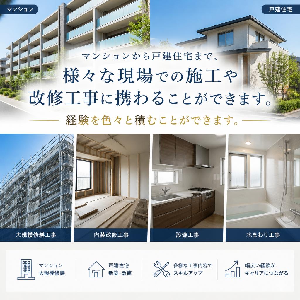 多様な現場で経験を積む