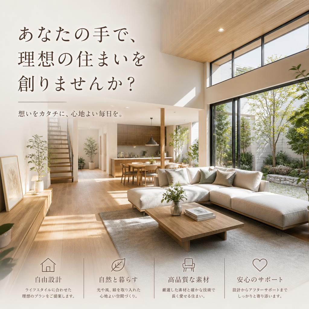 あなたの手で、理想の住まいを創りませんか？