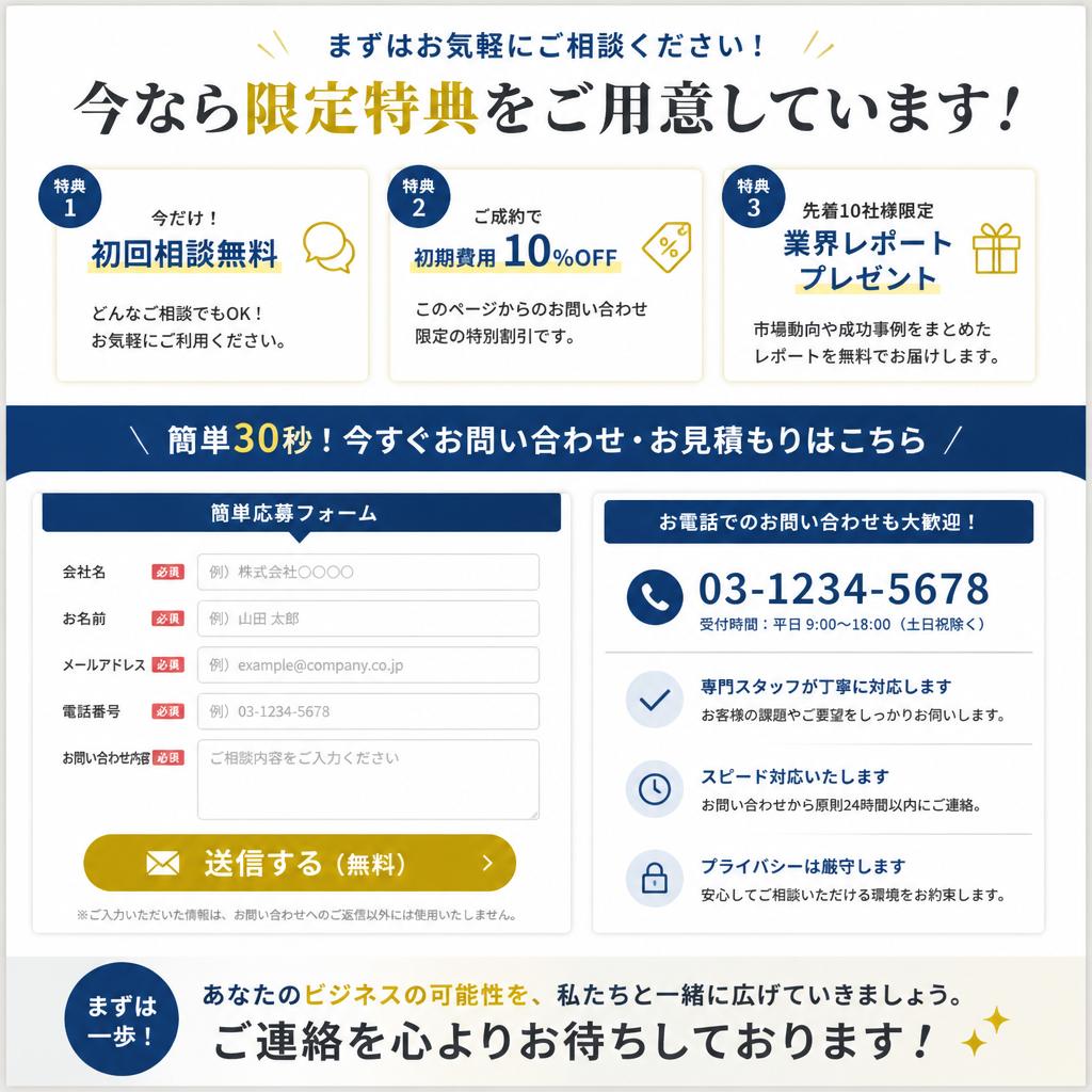 今すぐお問合せを！