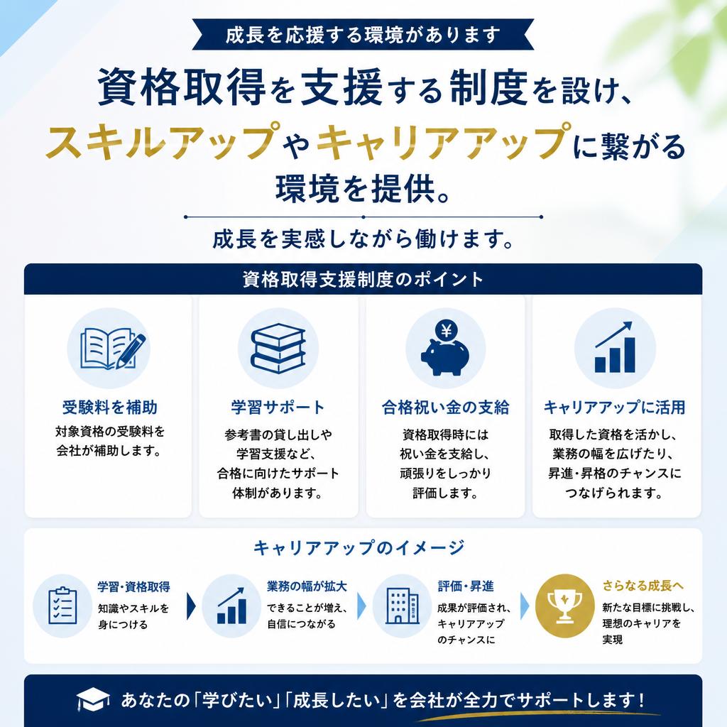資格取得支援とキャリアアップ